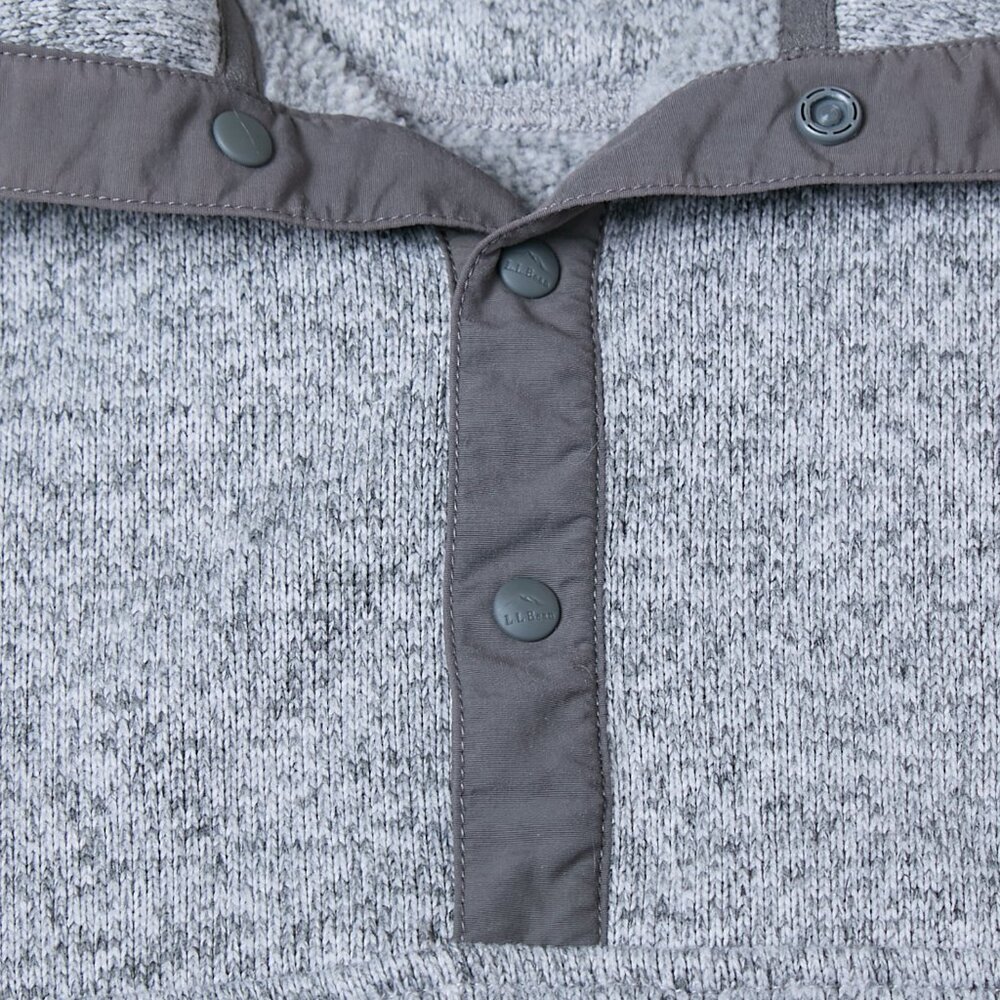 LL Bean 1/4 Snap Sweater Fleece Pullover Men's XXL Tall 2XLT Heather Gray Preppy - Picture 6 of 11